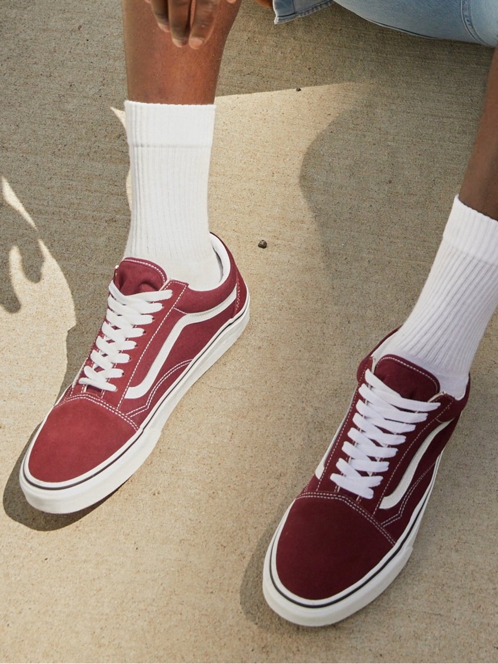 VANS Old Skool 36 Burgundy Suede Vans off the wall OTW
